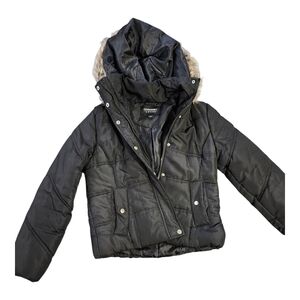 Fahrenheit Black Puffer Jacket with Hood